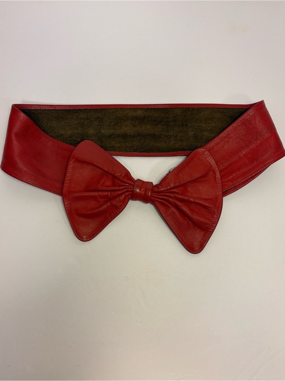 Red Bow Leather Waist Belt - Women Accessories